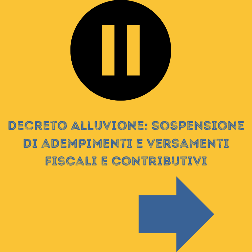 Decreto alluvione: sospensione versamenti