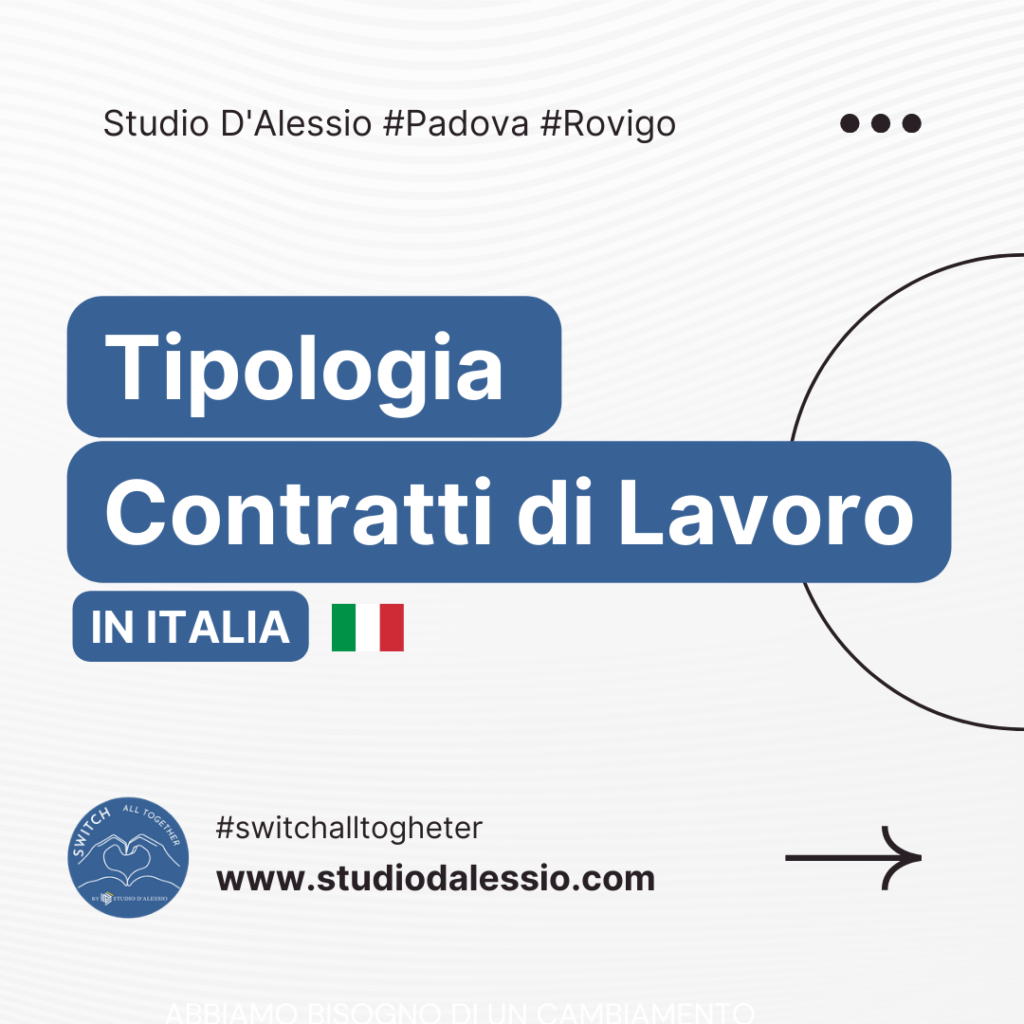 tipologia di contratti di lavoro in italia
